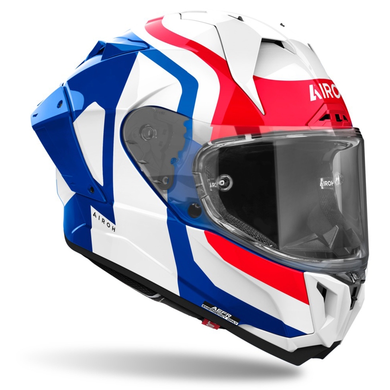 Casco integral de moto Airoh GP800 Competition azul-rojo
