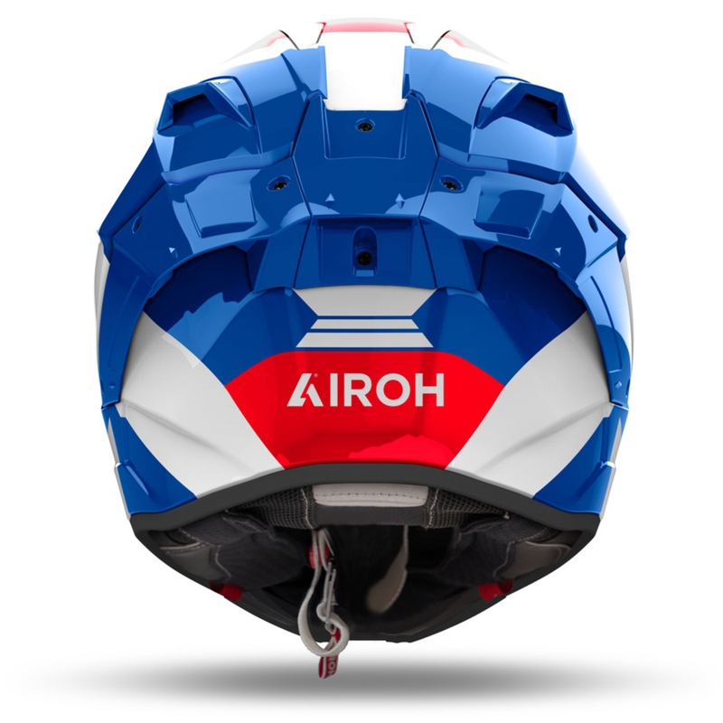 Casco integral de moto Airoh GP800 Competition azul-rojo