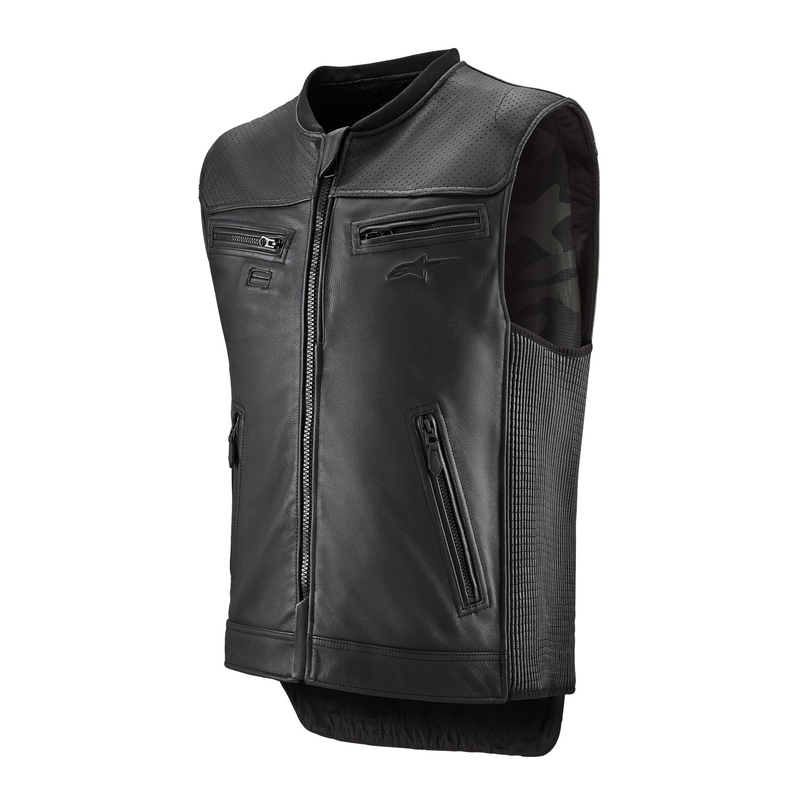 Chaleco con sistema de airbag TECH-AIR®3 V2 LEATHER de Alpinestars, color negro