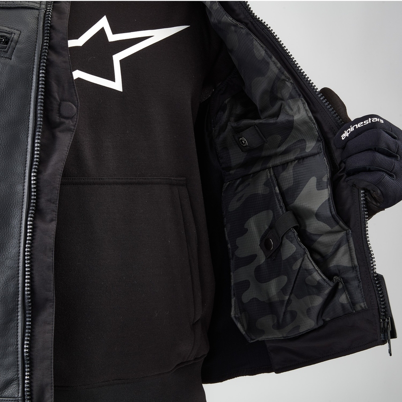 Chaleco con sistema de airbag TECH-AIR®3 V2 LEATHER de Alpinestars, color negro