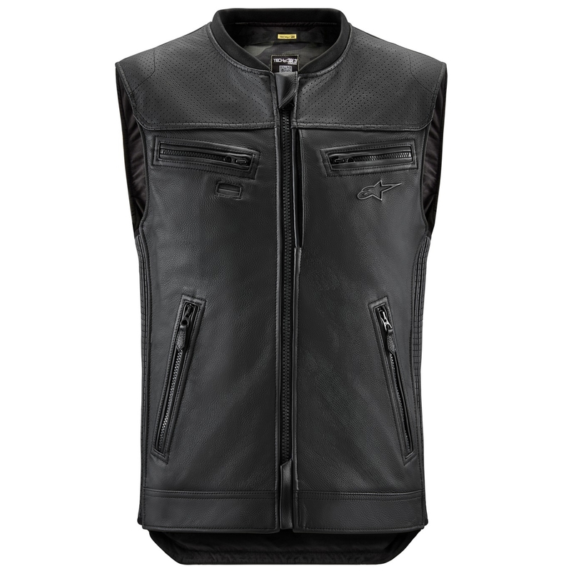 Chaleco con sistema de airbag TECH-AIR®3 V2 LEATHER de Alpinestars, color negro