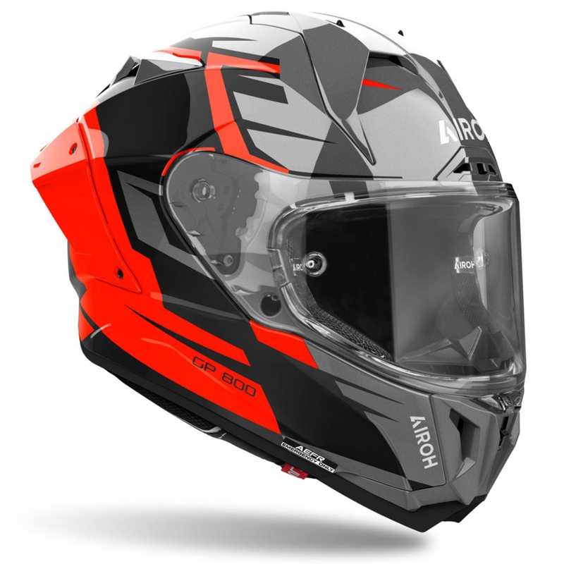 Casco integral para moto Airoh GP800 Master color naranja