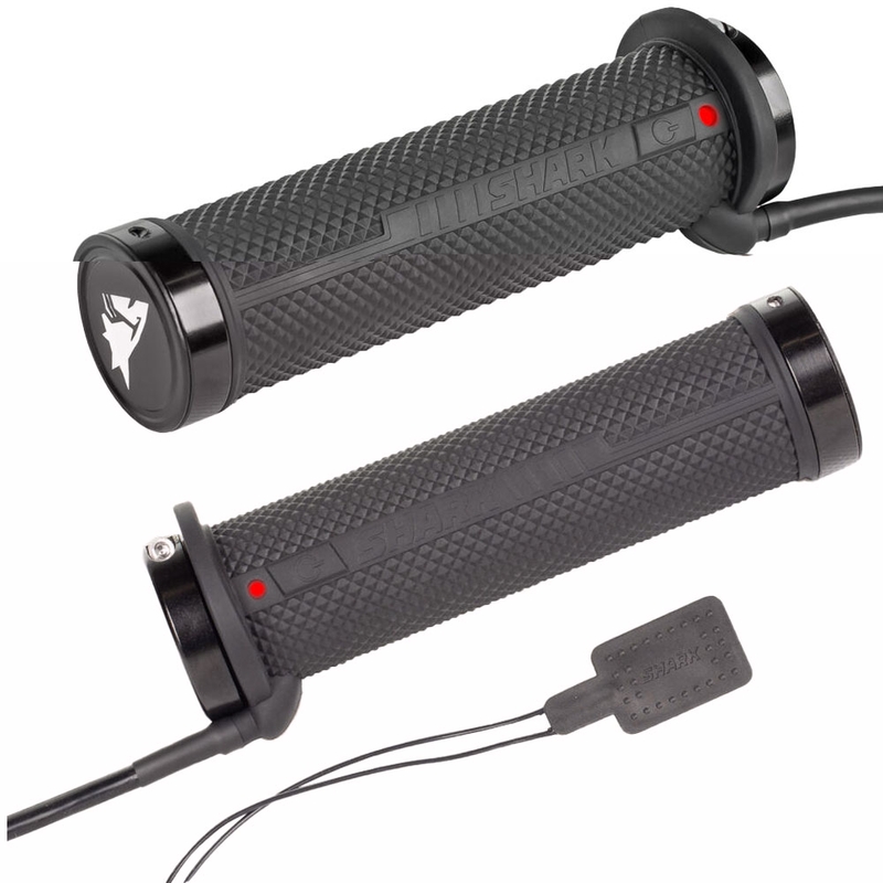Puños calefactados SHARK Lock-On para ATV con controles integrados + calefacción para el pulgar y el asiento
