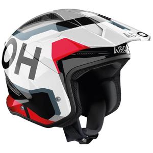 Casco de moto de trial Airoh TRR 2 Jupiter rojo