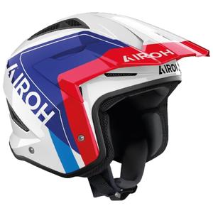 Casco de moto de trial Airoh TRR 2 Hunt azul-rojo