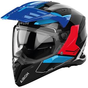 Casco de moto enduro Airoh Bandit Tune azul-rojo
