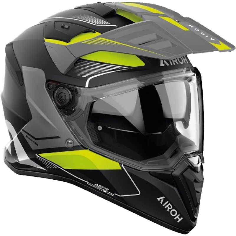 Casco de moto enduro Airoh Bandit Tune amarillo mate