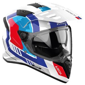 Casco de moto enduro Airoh Bandit Horn blanco