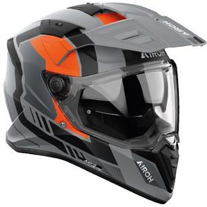 Casco de moto Airoh Bandit Horn Enduro color naranja mate