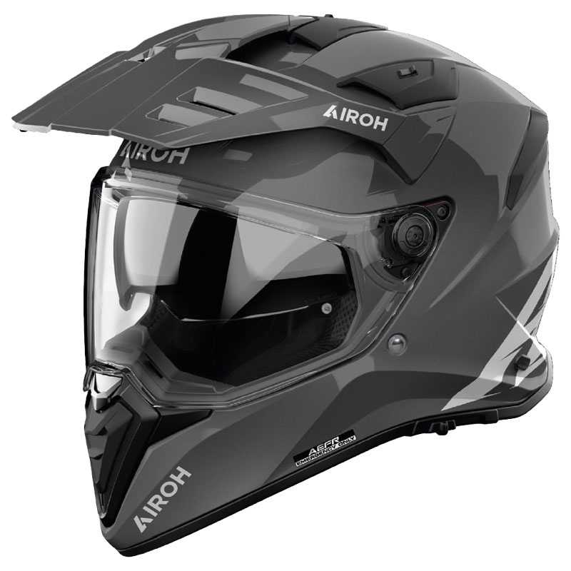 Casco de moto enduro Airoh Bandit Color gris oscuro