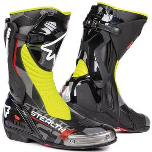 Botas de moto Stylmartin Stealth Evo Air negro-amarillo fluo