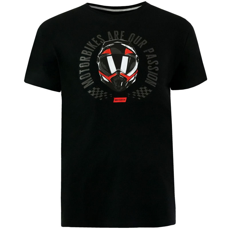 Camiseta negra MotoZem Las motos son nuestra pasión