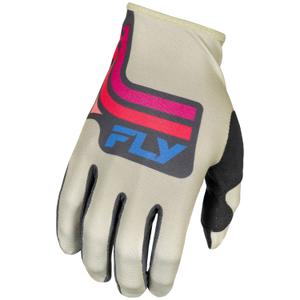 Guantes de motocross FLY Racing Lite gris-rosa-azul
