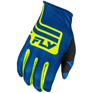 Guantes de motocross FLY Racing Lite azul-amarillo fluo
