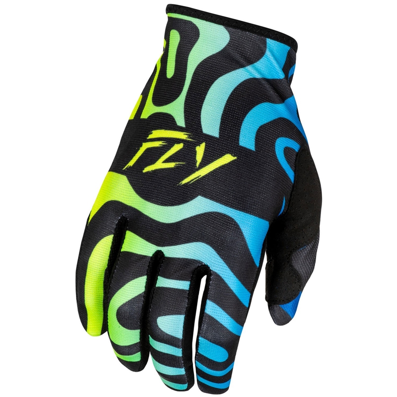 Guantes de motocross FLY Racing Lite azul-azul-amarillo