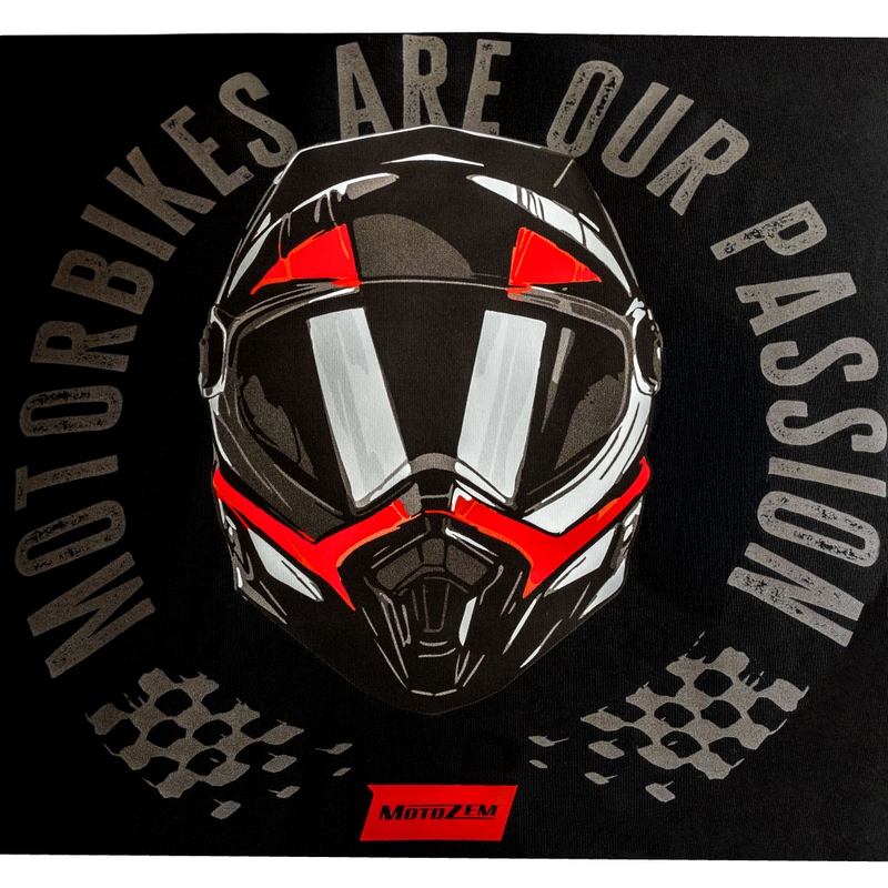 Camiseta negra MotoZem Las motos son nuestra pasión