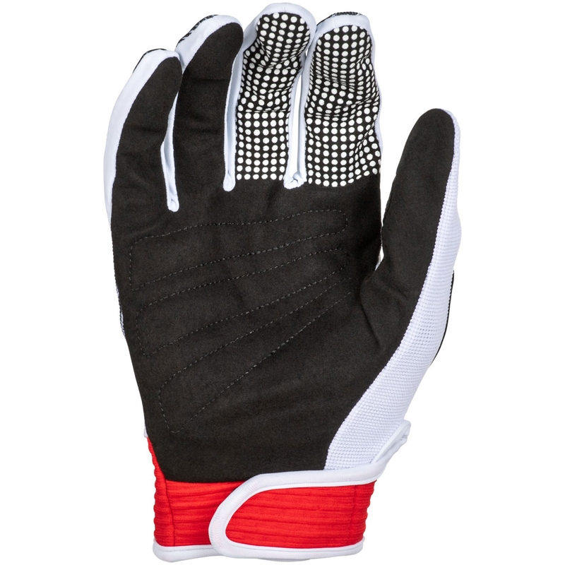 Guantes de motocross FLY Racing F-16 negro-rojo-blanco