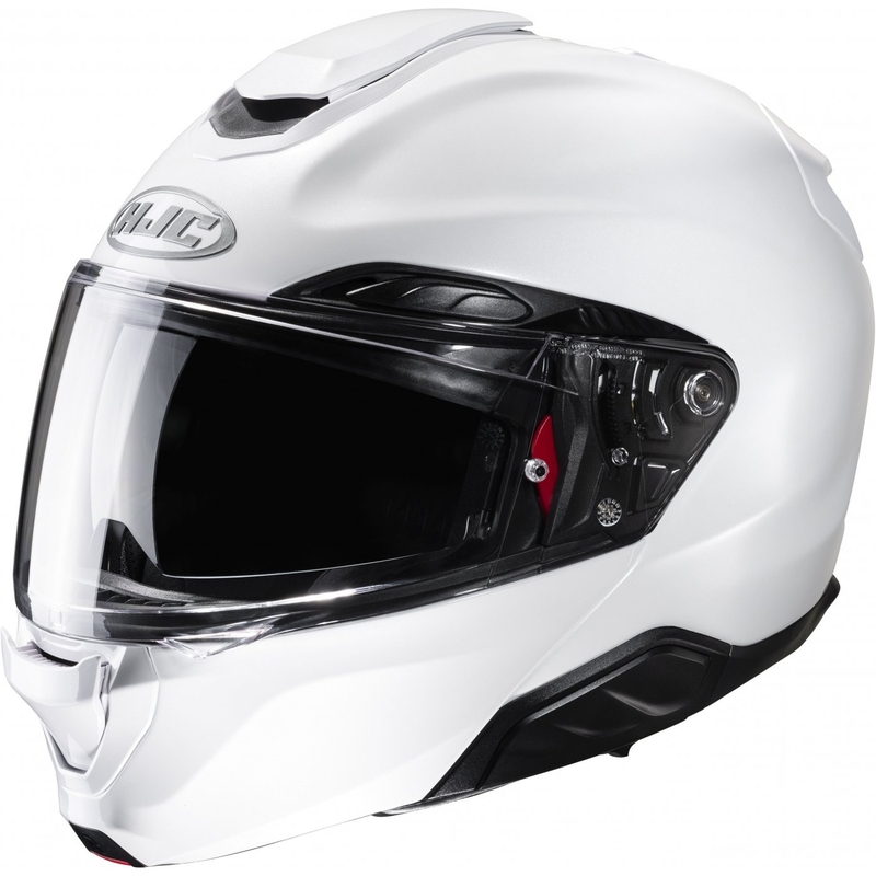 Casco de moto abatible HJC RPHA 91 Solid blanco perla