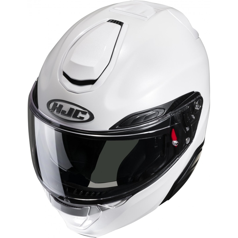 Casco de moto abatible HJC RPHA 91 Solid blanco perla