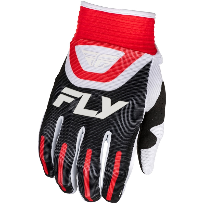Guantes de motocross para niños FLY Racing F-16 negro-rojo-blanco