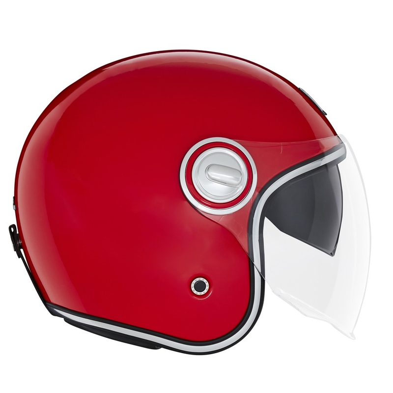 Casco de moto abierto NOX PREMIUM Heritage rojo