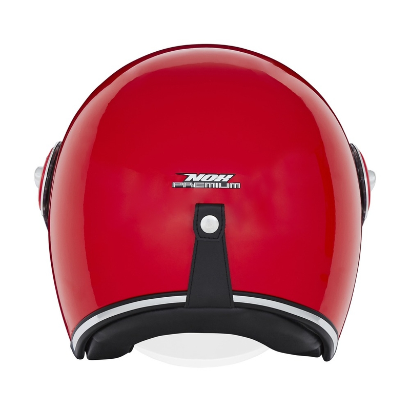Casco de moto abierto NOX PREMIUM Heritage rojo