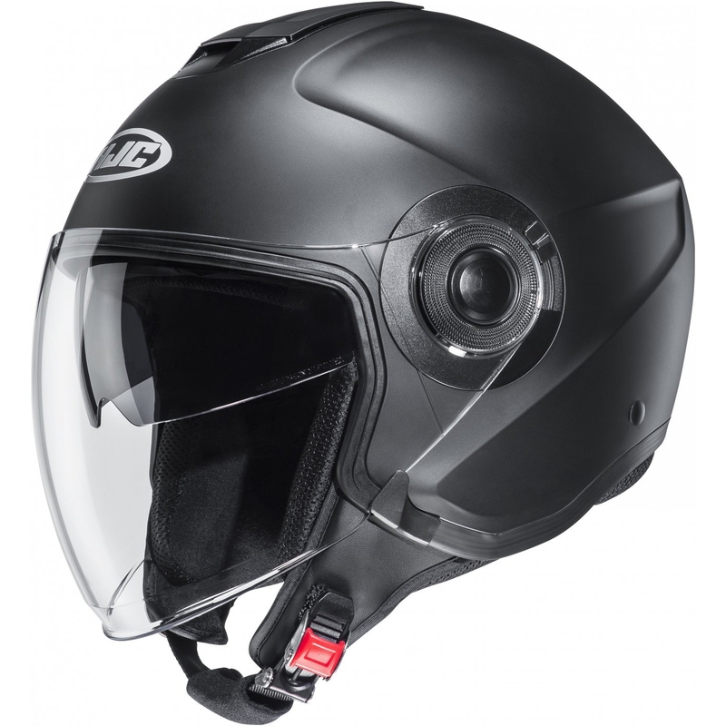 Casco de moto abierto HJC i40N Solid semi plano negro