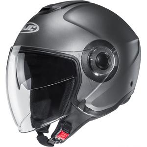 Casco de moto abierto HJC i40N Solid semiplano titanio