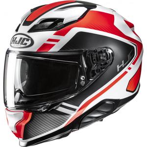 Casco integral de moto HJC F71 Tozz MC6HSF blanco-negro-rojo