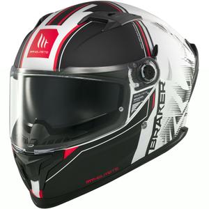 Casco de moto integral MT Braker SV Charm negro mate-blanco