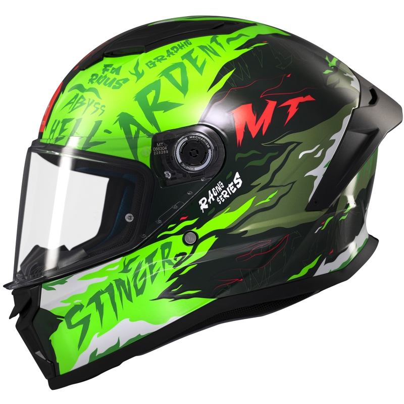 Casco integral de moto MT Stinger 2 Ardent verde