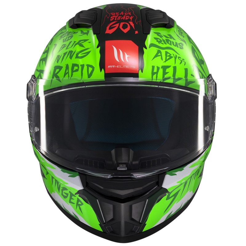 Casco integral de moto MT Stinger 2 Ardent verde