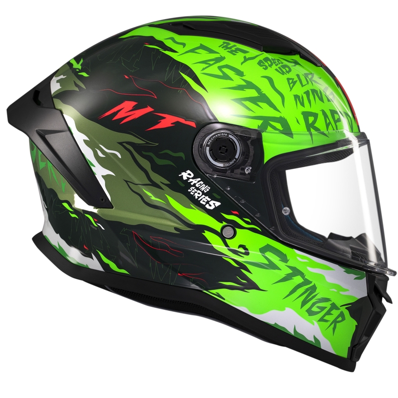 Casco integral de moto MT Stinger 2 Ardent verde