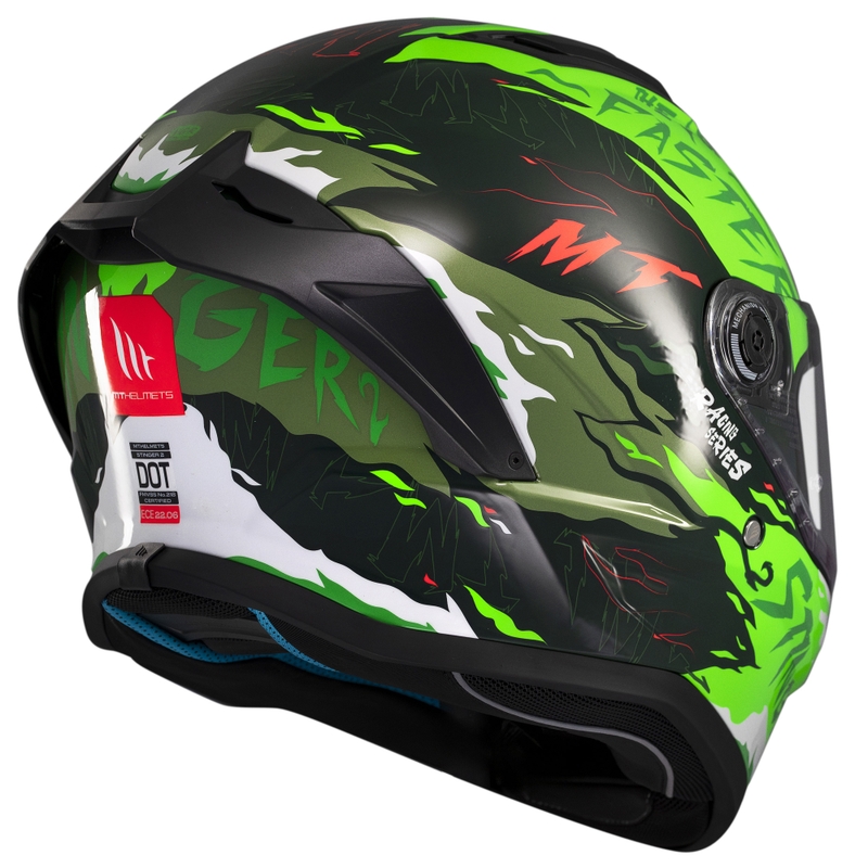 Casco integral de moto MT Stinger 2 Ardent verde