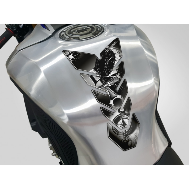 Adhesivo para depósito de combustible Edición impresa en negro - Velocímetro
