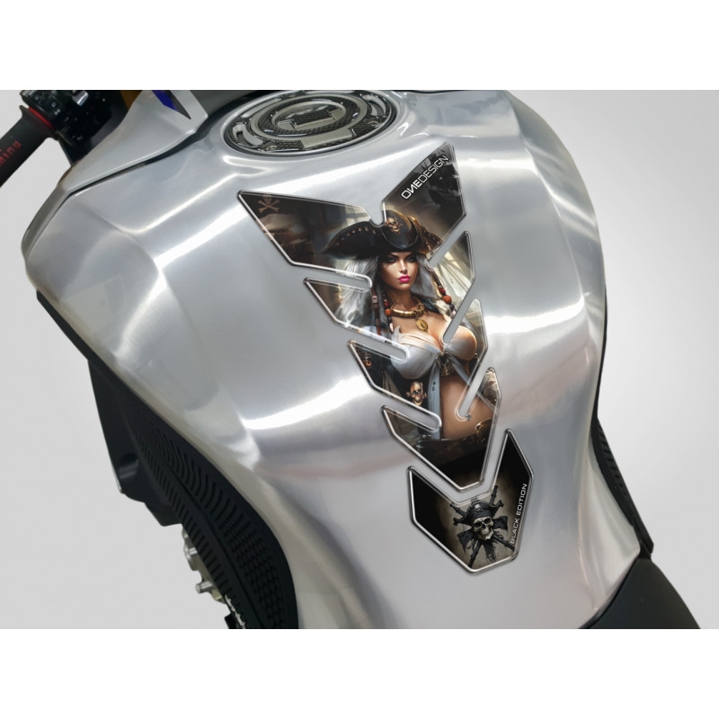 Adhesivo para depósito de combustible Edición negra - Lady Pirate