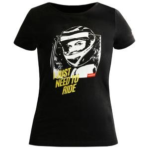 Camiseta Motozem Girl para mujer negra