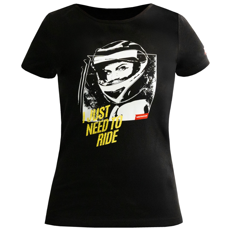 Camiseta MotoZem Girl para mujer negra