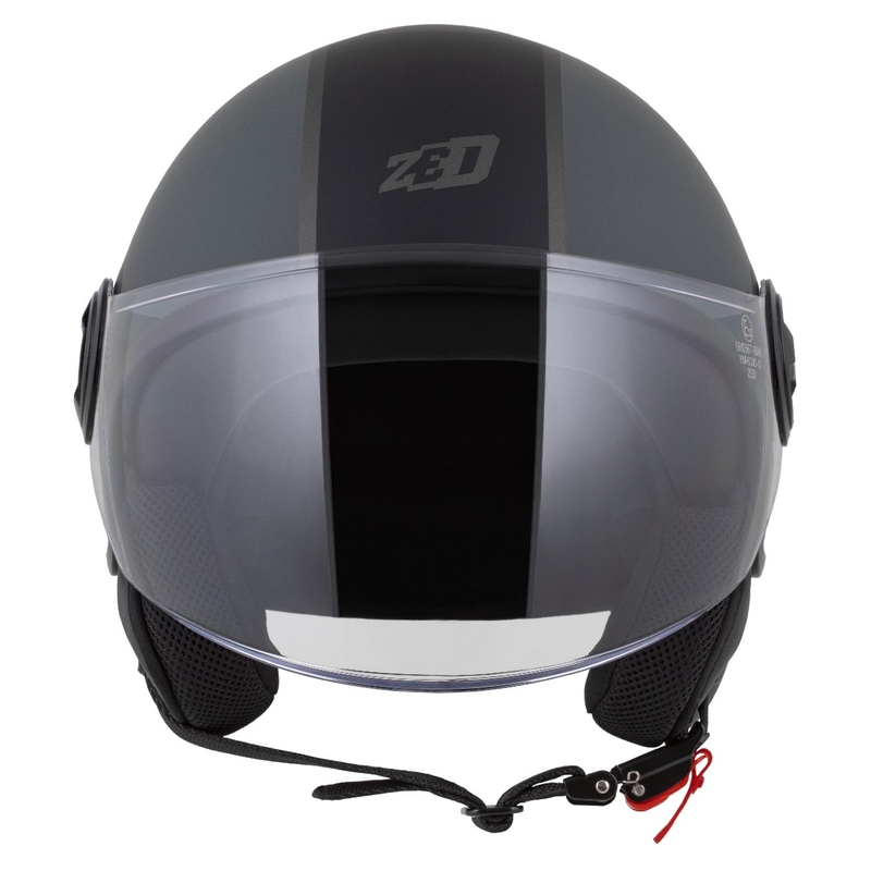 Casco abierto ZED C35 gris-negro mate