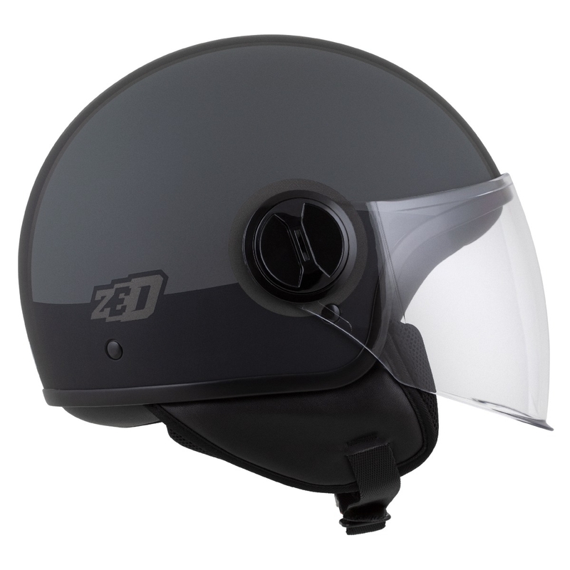 Casco abierto ZED C35 gris-negro mate