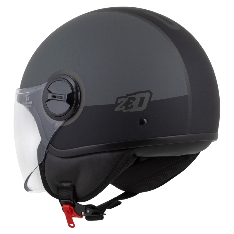 Casco abierto ZED C35 gris-negro mate