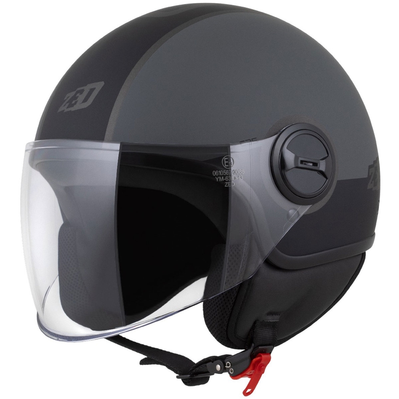 Casco abierto ZED C35 gris-negro mate