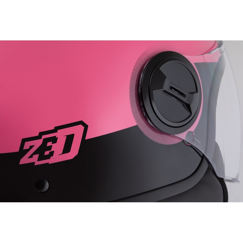 Casco abierto ZED C35 rosa-negro