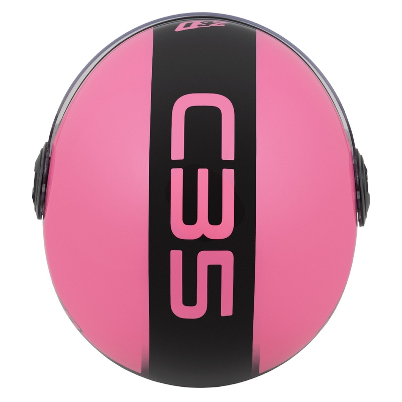 Casco abierto ZED C35 rosa-negro