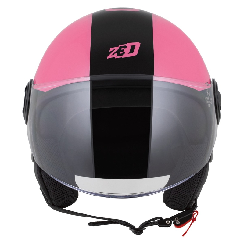 Casco abierto ZED C35 rosa-negro