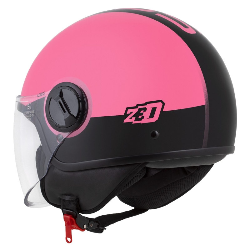 Casco abierto ZED C35 rosa-negro