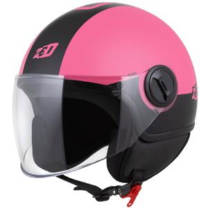 Casco abierto ZED C35 rosa-negro