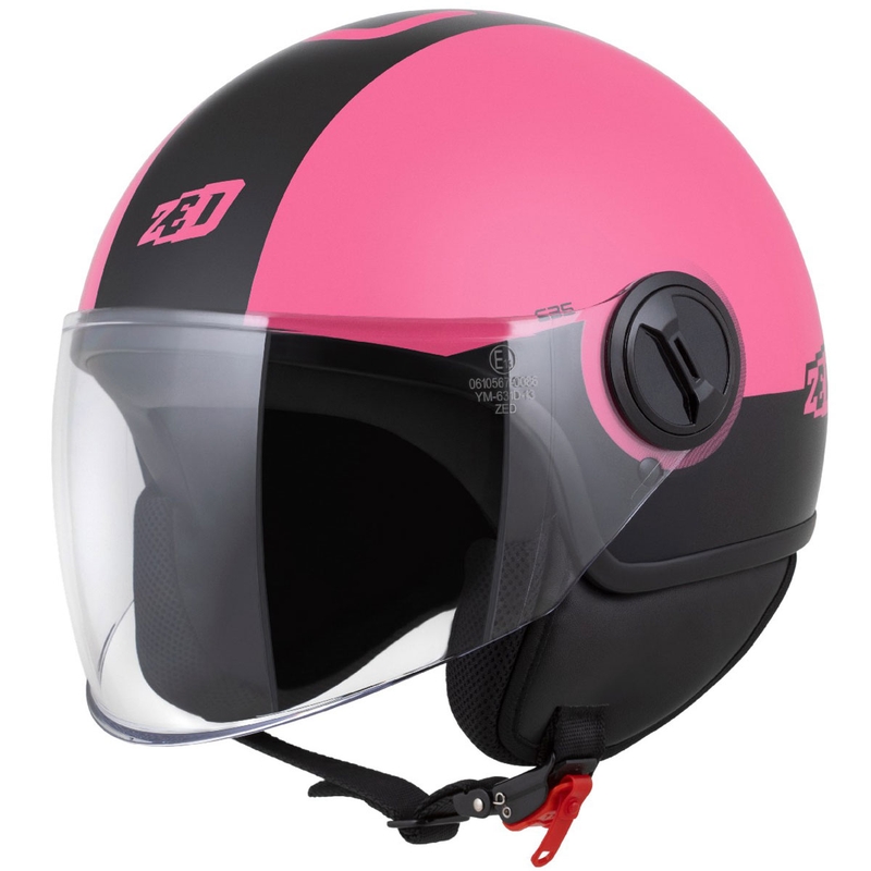 Casco abierto ZED C35 rosa-negro