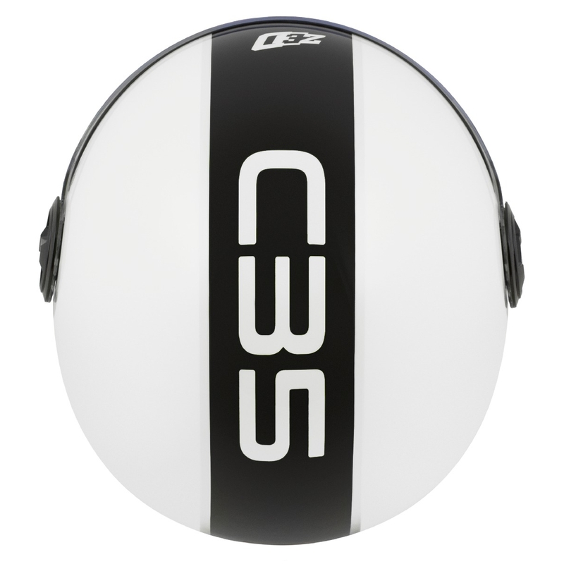Casco abierto ZED C35 blanco-negro