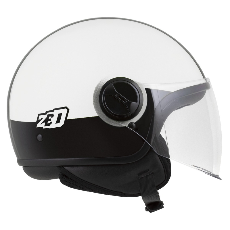 Casco abierto ZED C35 blanco-negro